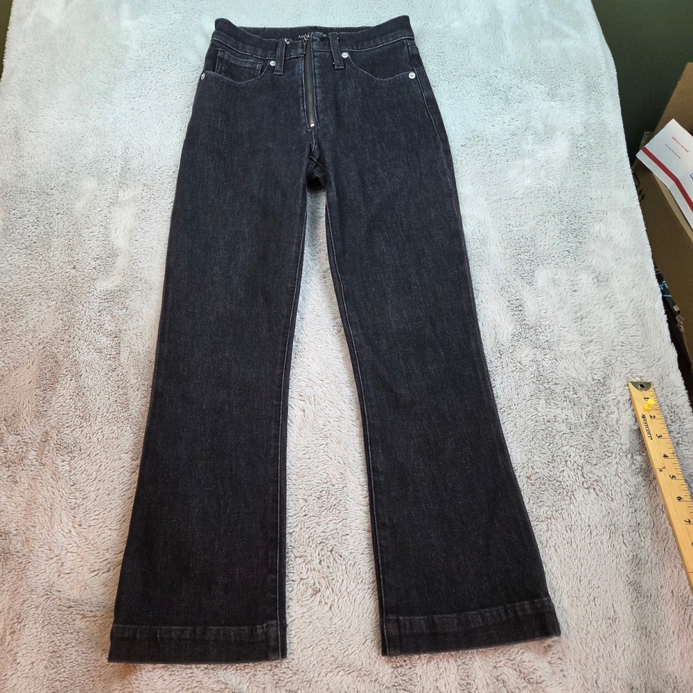 Lucky Brand‎ Bridgette High Rise Crop Mini Boot Jeans Womens 00/24 Exposed Zip